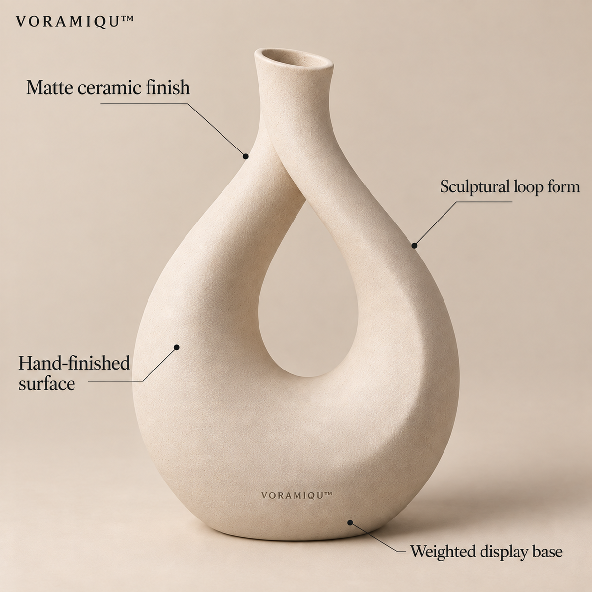 VORAMIQU™ Eternal Loop Sculptural Vase