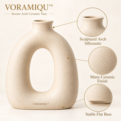 VORAMIQU™ Serene Arch Ceramic Vase
