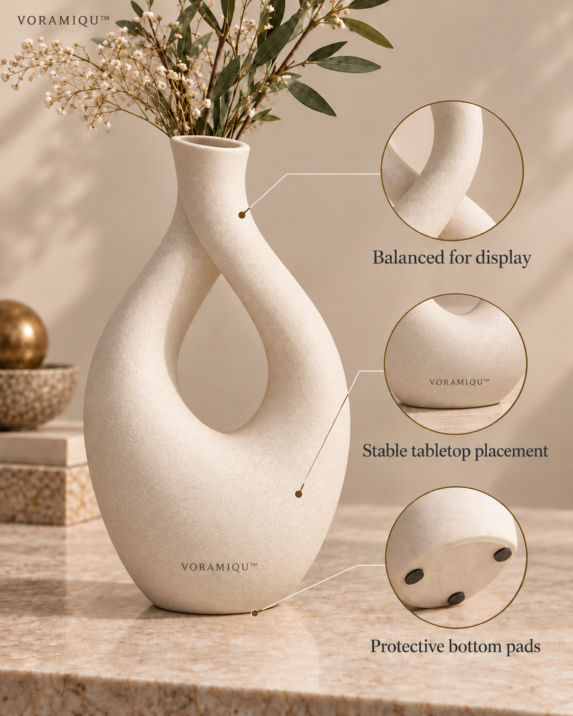 VORAMIQU™ Eternal Loop Sculptural Vase
