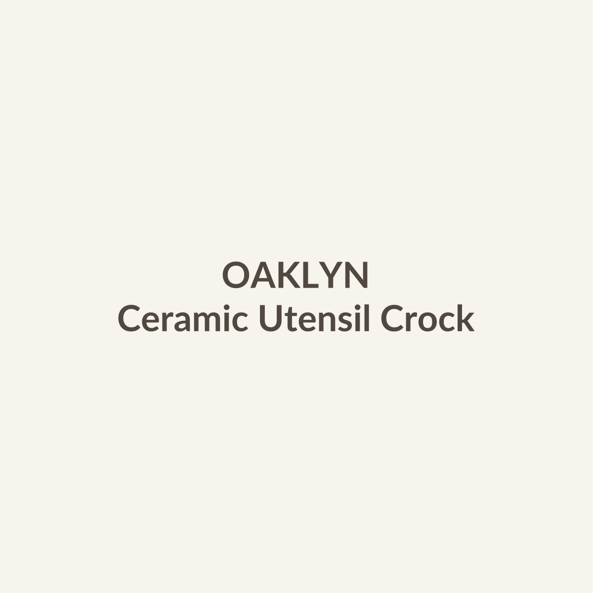Ceramic Utensil Crock by OAKLYN