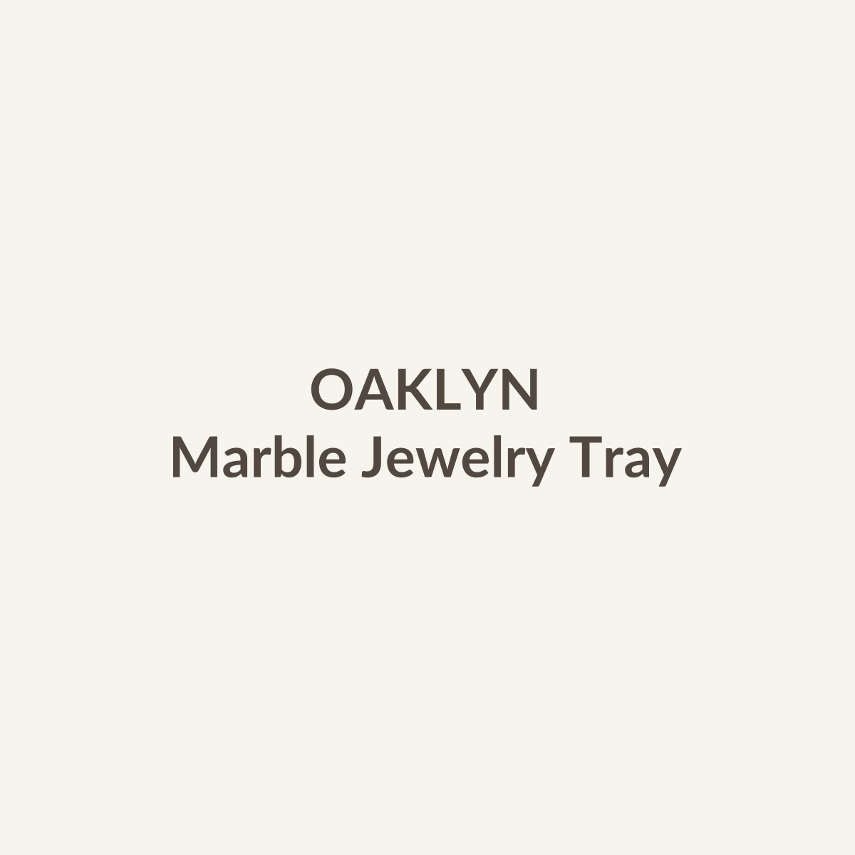 Marble Jewelry Tray by OAKLYN