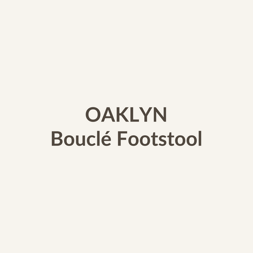 Bouclé Footstool by OAKLYN