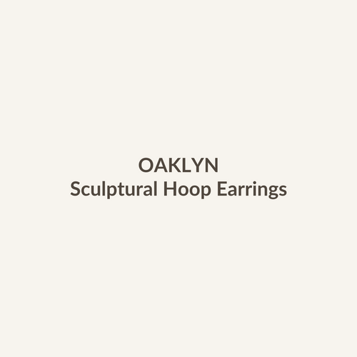 Sculptural Hoop Earrings by OAKLYN