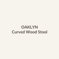 Curved Wood Stool by OAKLYN