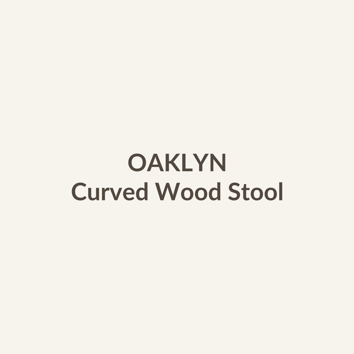 Curved Wood Stool by OAKLYN