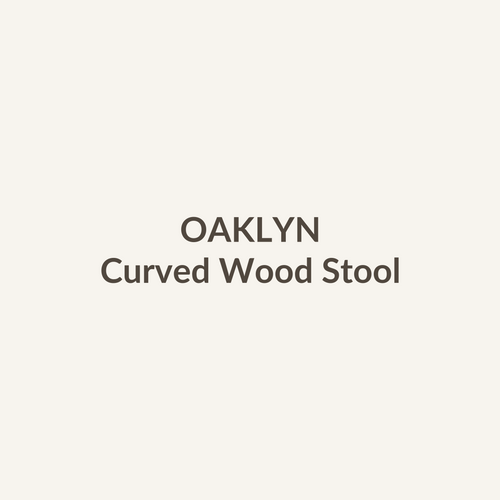 Curved Wood Stool by OAKLYN