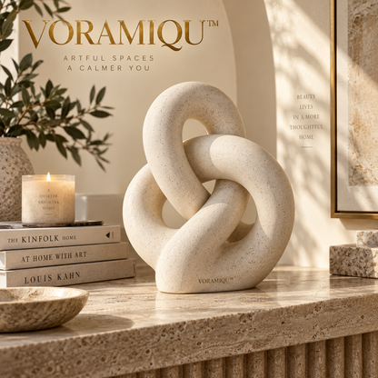 VORAMIQU™ Endless Knot Ceramic Sculpture