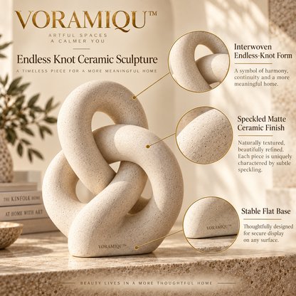 VORAMIQU™ Endless Knot Ceramic Sculpture