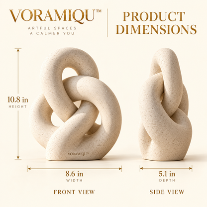 VORAMIQU™ Endless Knot Ceramic Sculpture