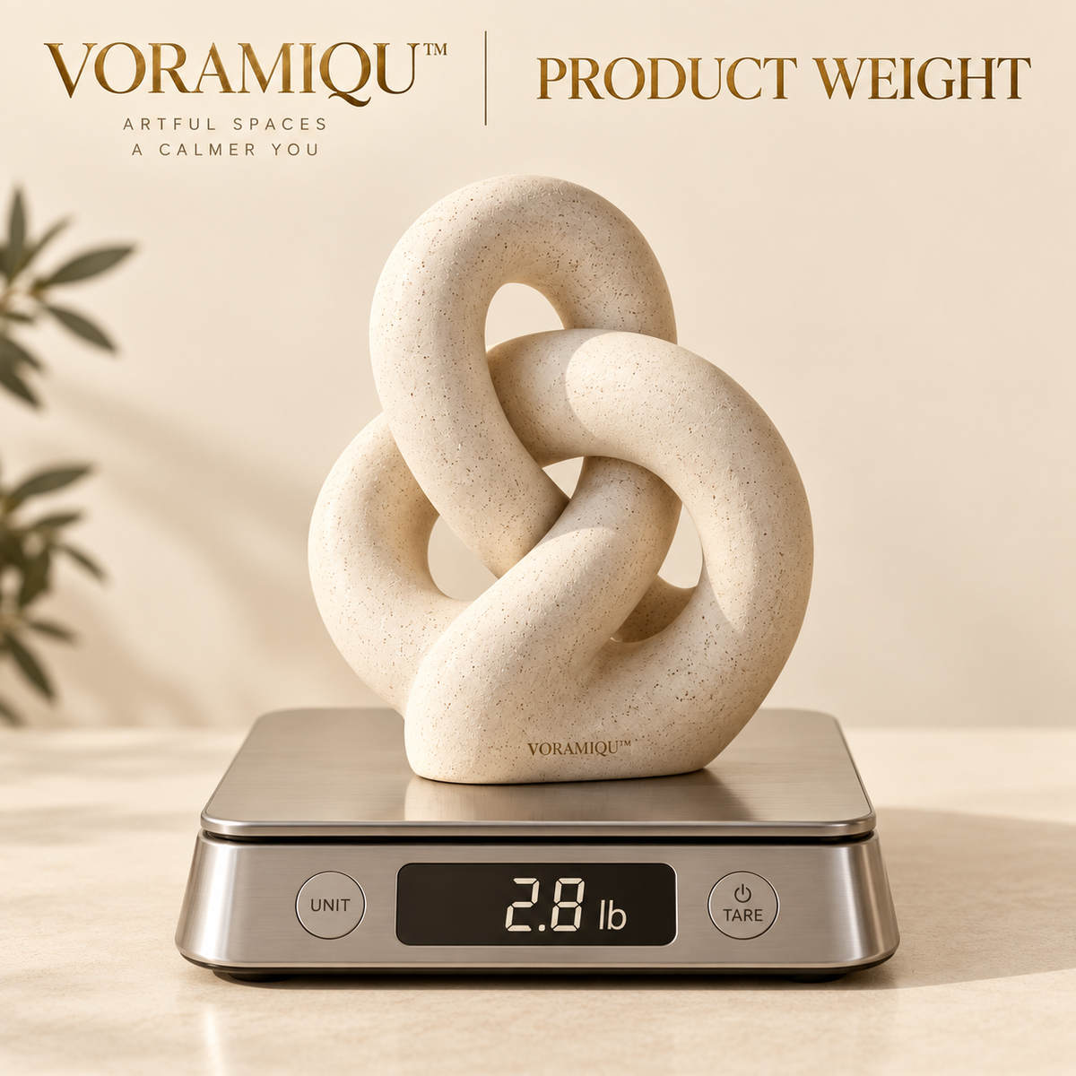 VORAMIQU™ Endless Knot Ceramic Sculpture
