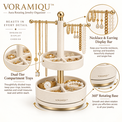 VORAMIQU™ Aura Rotating Jewelry Organizer