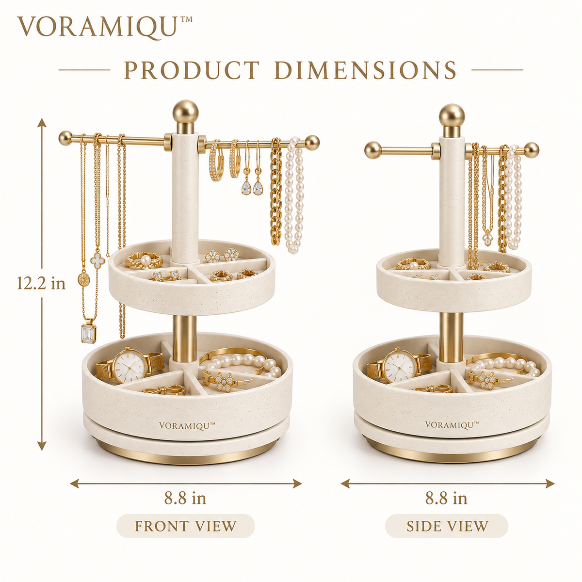 VORAMIQU™ Aura Rotating Jewelry Organizer