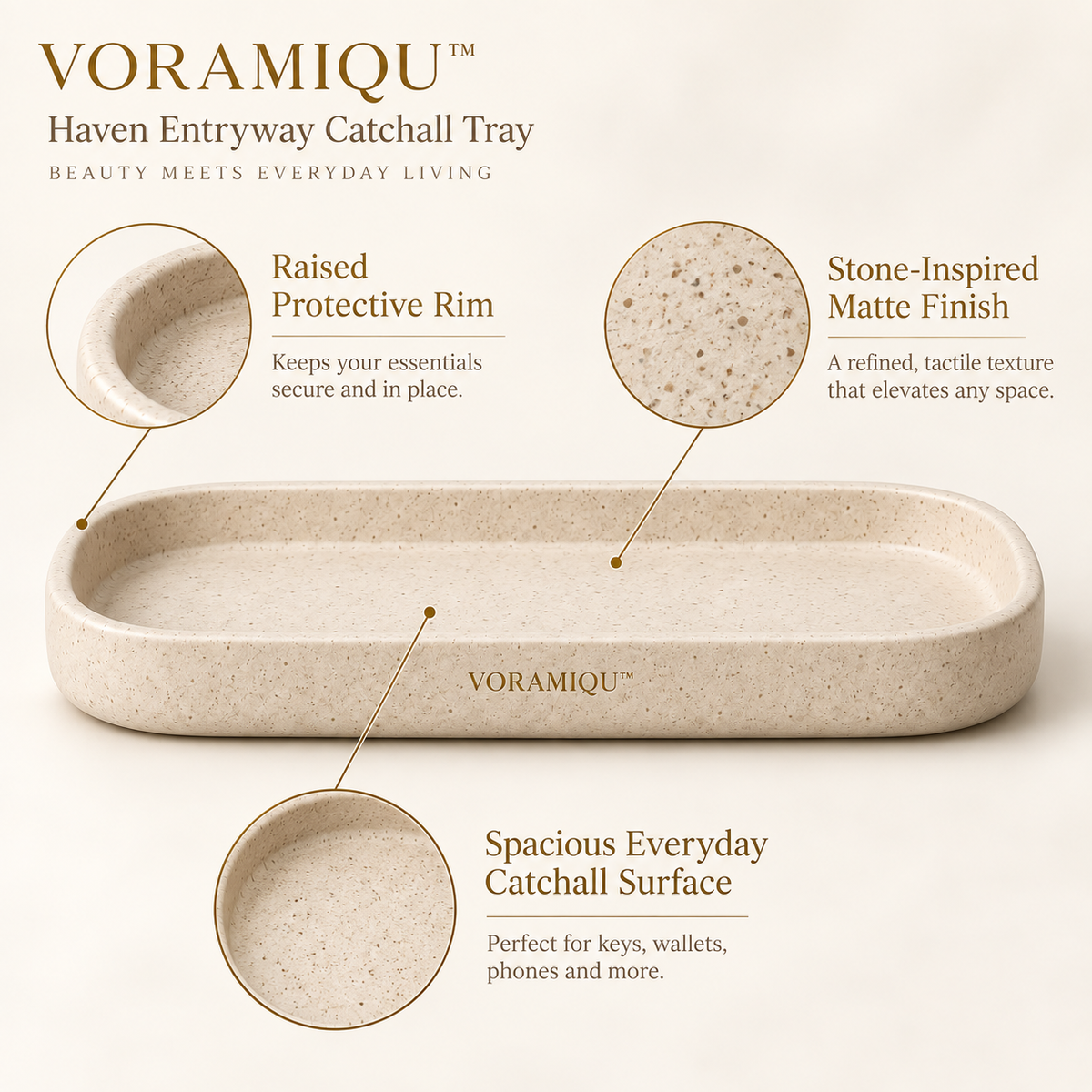 VORAMIQU™ Haven Entryway Catchall Tray