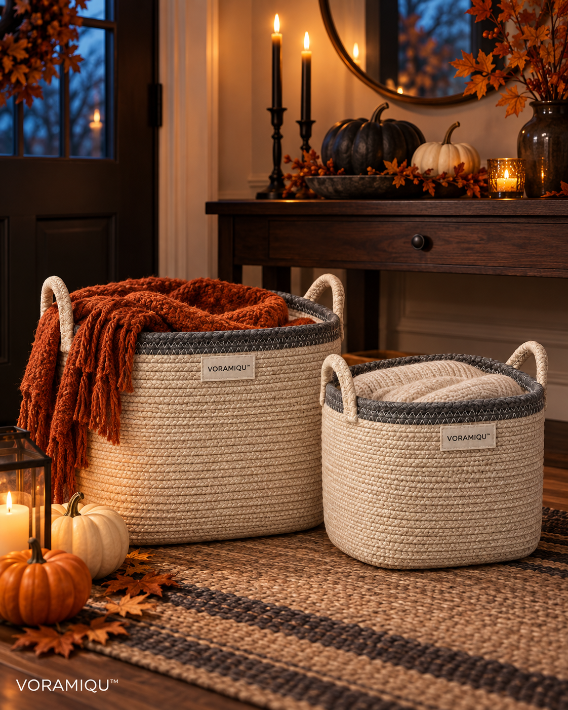 VORAMIQU™ Soft Haven Woven Storage Basket Set
