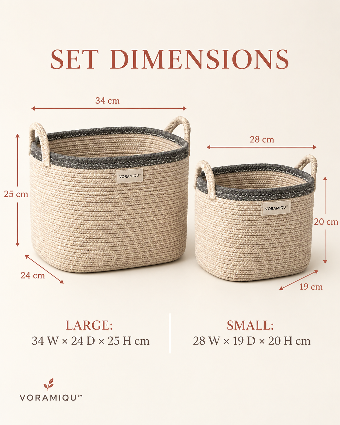 VORAMIQU™ Soft Haven Woven Storage Basket Set